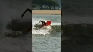 We surfed the GNARLIEST ferry wake ever! #surf #ferrysurf #surfing