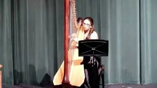 Petite Valse by Alphonse Hasselmans | Played by 13 year old harpist Anya