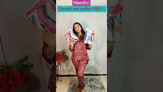 Co-ord set from meesho🩷/under 550/-#youtubeshorts #viral #trending #shorts #fyp