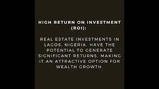 Benefits of Investing in Real Estate in Lagos Nigeria