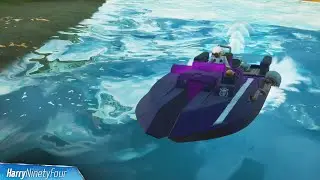 Ride a Motorboat Under Different Colored Steel Bridges All Locations - Fortnite