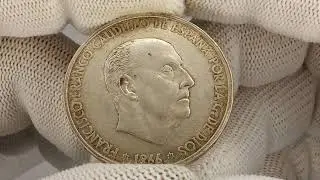 Испания 100 песет, 1966 года 66 внутри звезды.