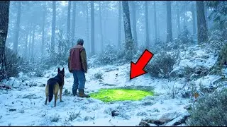 Veteran entdeckt seltsamen grünen Fleck im Schnee – Was sein Hund dann findet, schockiert alle