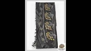 Handmade Embroidered Wool Shawl Wrap | Lightweight Scarf