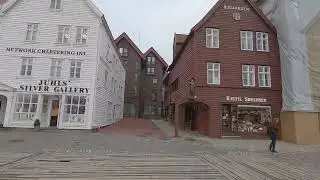 Walking tour Bergen, Norway. Unfiltered Street Walk Through Scandinavian Charm! 🇳🇴