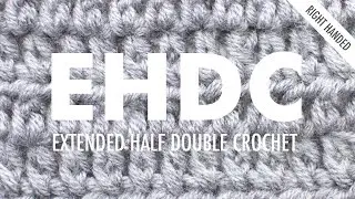 The Extended Half Double Crochet :: Crochet Abbreviation :: Right Handed