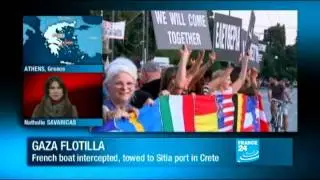 Flotilla blockade: Greek coast guard blocks French yacht headed to Gaza
