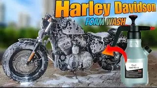 Harley davidson Foam wash||with wavex 3.0 Foam pro||खूप बेस्ट गॅजेट तुमचा बाईक साठी #marathi
