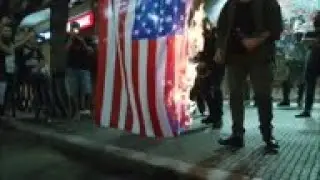 US flag burned as Greeks protest Pompeo's visit