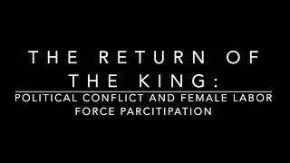 How can political conflict impact female labour force participation? - Xanthi Tsoukli