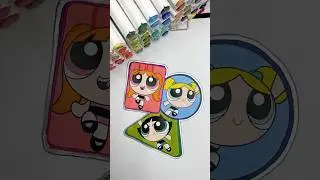 Coloring Puff Girls 💥 #puffgirls #coloring #coloringtime #markers #kidsart
