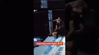 This was COLD 🥶 #knockout #dancing #robot #mma via mmatvlive