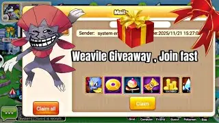 3 Weavile Giveaway Join Fast 🎁 !! Pocket Fantasy English Version