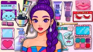 💄 Best Paper DIY💄 KPOP Demon Hunters Rumi Skincare & Makeup Blind Bag Unboxing 🎀 | ASMR