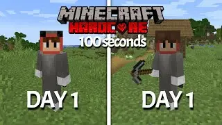 I Survived 100 SECONDS In Hardcore Minecraft! (IMPOSSIBLE)