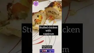Stuffed Chicken with  Capsicum #chicken #stuffed #capsicum #protein #foryou #fyp #pti #pakistan