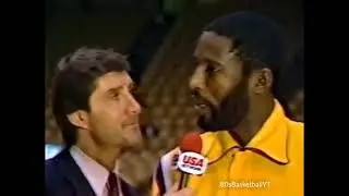 James Worthy Two Nice Blocks + Comments His Own Highlights