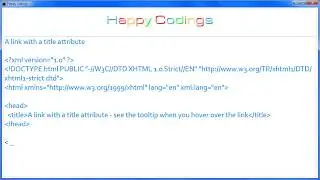 HTML | A link with a title attribute