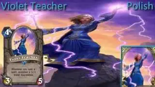 Violet Teacher card sounds in 12 languages -Hearthstone✔