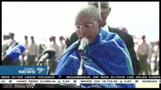 King Letsie III led Lesotho's 50th independence anniversary