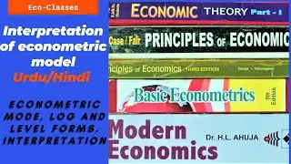 Interpretation of econometric model Urdu/Hindi| interpretation| Eco-Classes.