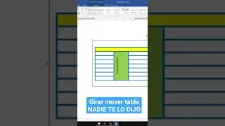 girar, mover tabla a cualquier lado en Word Nueva Forma