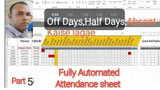 How To Make Attendance Sheet With Salary In Ms Excel | How to Make Attendance Sheet in Excel Hindi