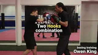 How to Hold Focus Mitts Drill 10: Two Hooks Combo | Boxing Mitt Training for Beginners