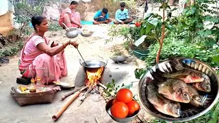 Small Fish curry recipe Using Traditional methods in village style by tribal family l Village food