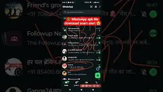 🐉 WhatsApp apk file download scam alert 😭, #fraud