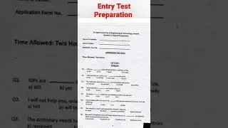 Entry Test Sir Syed University