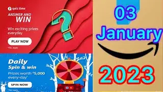 Amazon Daily QuizTime Answer | Amazon Quiz today | Amazon quiz answers 3 January 2023
