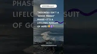 Are you still persuing Holiness?#HolinessLifestyle #PursuitOfGod #FaithOverTrends #LifelongHoliness