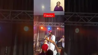 Flavour dancing with his first daughter Ada at his Dad's funeral of recent