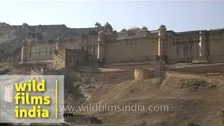 The Amber Fort set in picturesque and rugged hills of Rajasthan