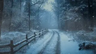 Lost in a Snowstorm | Walking a Lonely Trail Through Winter's Fury | Winter Ambience