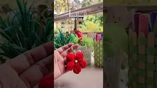 Easy Handmade Gift Idea 🎁 Woolen Flower Keychain #shorts #youtubeshorts #fyp #gift