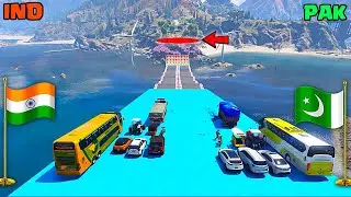 India Vs Pakistan | Gta 5 Indian Cars Vs Pakistan Cars Water Challenge | GTA 5