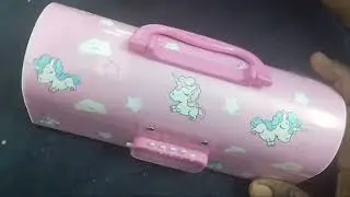 ✨🦄 Unicorn Password Lock Pencil Box Unboxing | Cute Stationery Box