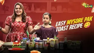 Mysore Pak Toast at Home | Kutties Kitchen | Adithya TV