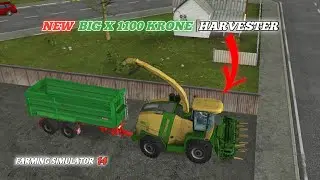 New BIG X1100 KRONE harvester in fs 14/Farming simulator 14 timelapse