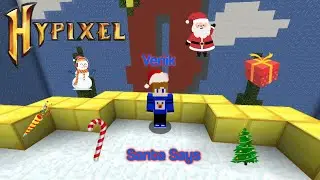 ВЫПОЛНЯЮ ЗАДАНИЯ ОТ ДЕДА МОРОЗА В РЕЖИМЕ SANTA SAYS НА СЕРВЕРЕ HYPIXEL В МАЙНКРАФТЕ
