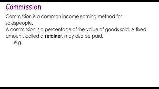 21. Commission and Piecework