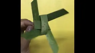 How to make creative fan/ wind mill with coconut leaf