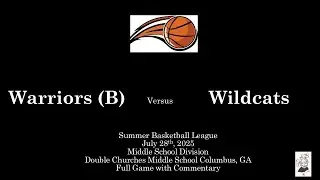 Wildcats vs Warriors (B) YMCA Summer Youth Basketball