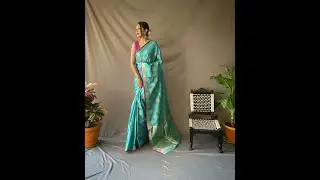 pure Two tone soft silk saree with golden zari pallu online ||Latest Design Partywear Silk saree