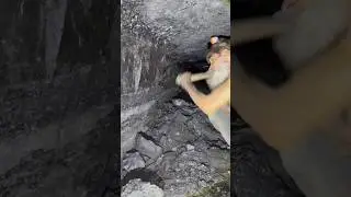 Coal Dust and the Cost of Survival🙂#satisfying #coalmining #coal #trending #shorts #coalmines
