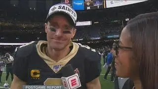 Drew Brees Emotional Interview After Record Breaking Game