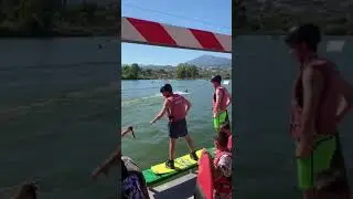 My first time ever trying cable skiing on knees