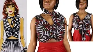 How to make a Crop Top with Lutterloh Pattern || the golden rule USA Pattern || front tie top || diy